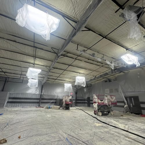 Spray foam insulation for metal buildings and commercial warehouses in Georgia.