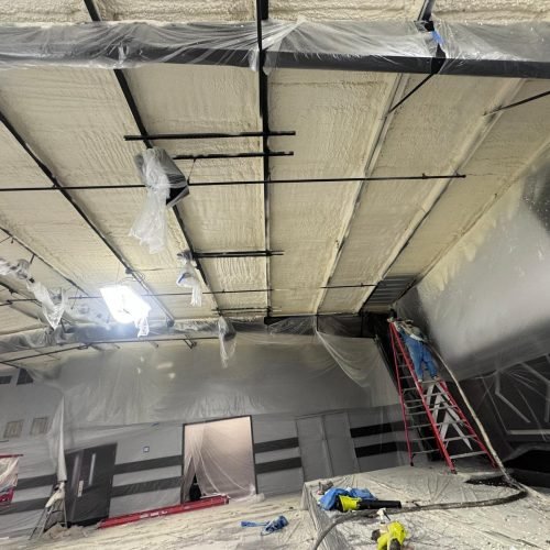 Spray foam insulation for metal buildings and commercial warehouses in Georgia.